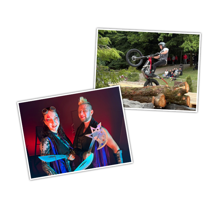 Die beiden Sommer-Shows im FORT FUN bieten Action pur auf dem Motorrad und mit Messerwerfern.
